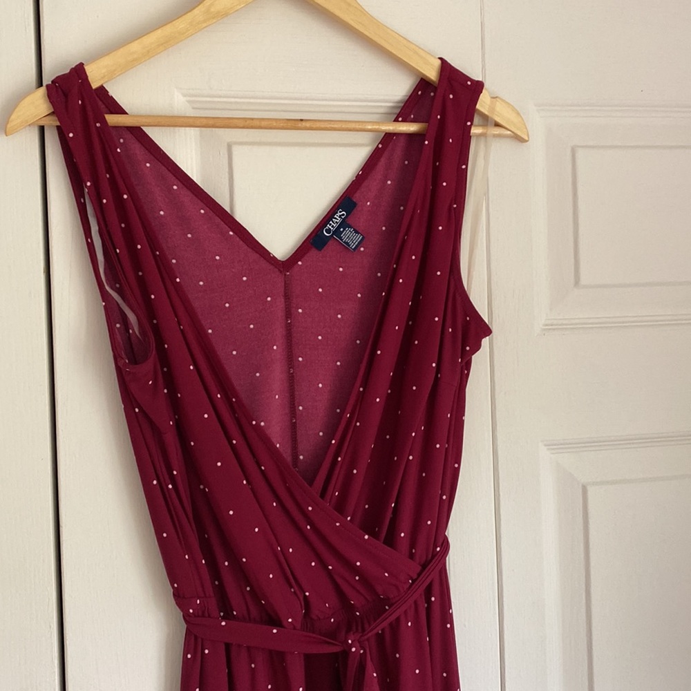 Chaps midi wrap dress, cute and comfortable! Size M